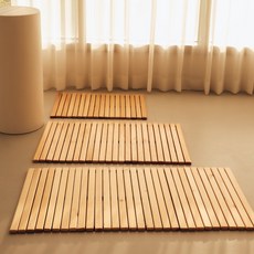 화장실 원목발판 나무 현관 욕실 캠핑 롤발판(6 size), 600사이즈, 1개