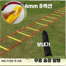 축구 민첩성 훈련 로프 사다리 체력 점프 훈련용, 1개, F_4m8섹션가방포함