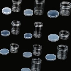 TW 다용도 투명 플라스틱 용기 보관 정리 원통형, 7cm - 120ml, 1개
