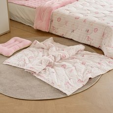 모던하우스 마미허그 소프트워싱 스윗버니 극세사 낮잠이불 겸 담요 100*150 핑크_CZ0225052, 핑크