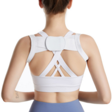미소다믄 바른자세 탄력 어깨 밴드 말린어깨 가슴펴기, 모던 화이트, 1개