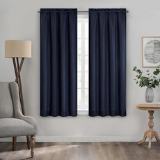 ECLIPSE 켄달 모던 암막 커튼 열 봉 포켓 창문 커튼 침실 또는 거실용 (패널 1개입) 106.7 x 137.2cm 레몬