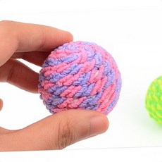 고양이 강아지 놀아주기 운동 털실 뼈다귀 모양 공 장난감 1~4개, 2P 회오리