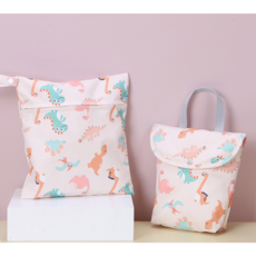 모어블리 방수 기저귀 파우치 2종세트, 공룡세계