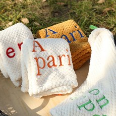 Drawdays 吸水擦手巾廚房日托環毛巾 2 件套, 紅色+棕色, 1組