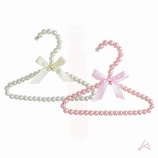 반려동물용품 진주 옷걸이 1p 다용도 강아지옷 미니행거 애견용품, 아이보리