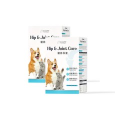 動物醫院聯盟合作【MONSPET 毛孩好朋友】寵物關節保健專利蛋殼膜 UC2 綠貽貝 葡萄糖胺 鯊魚軟骨素-貓狗適用, 1個, 30包*2盒