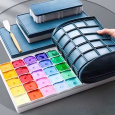 대용량 물감 팔레트 고무 미술 수채화 상자 칸막이 안료 분배 박스 케이스 통, 1개, 3. 36칸 스크래퍼 증정