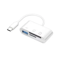 USB-C 카드 리더 OTG 어댑터 - SD TF 플래시 드라이브용 2-in-1 타입-C (iP용), 02 White3-in-11Pcs