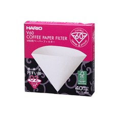 에이치플러스몰 하리오 화이트 1~4인용 여과지 40매 X3개 종이필터 원두커피필터 커피여과지 커피필터, 상세페이지 참조, 상세페이지 참조