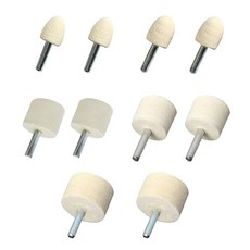 DFsucces 10 6mm 펠트 버프 피스 세트 축 축 부착 펠트 양모 연삭 헤드 정밀 펠트