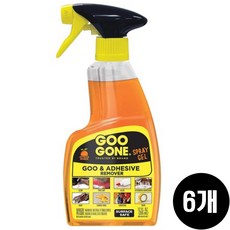 구곤 스티커 제거제 테이프 자국 끈끈이 차량 타르 접착제 본드 제거 스프레이 355ml, 6개
