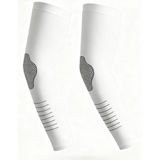 아웃도어 스포츠 자전거 타기용 자외선 차단 팔 슬리브, 2개, white