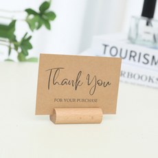 스탠드 원목 명함 가격표 메모꽂이 원형, 1개, 원형 2호