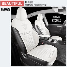 모델 DS Y7 커버 교체 사계절 모델3 시트, 펄 화이트 스탠다드 에디션(앞줄 2인승), 1개