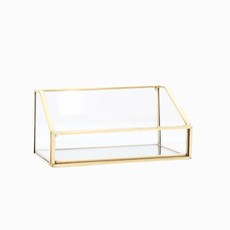 [上手家居] 雙層/單層 玻璃名片座，適用於展示及收納名片, 1個, 玻璃名片架 單層款