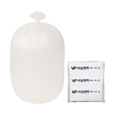 배접 쓰레기 봉투 분리수거 재활용 비닐 봉지 비닐앤팩 흰색, 200개, 80L