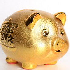 황금돼지 복돼지 저금통 소/중/대 집들이 선물 인테리어, 황금돼지-중, 도자