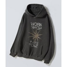 TRAVEL 테이크 투어 피그먼트 후드티 블랙 차콜