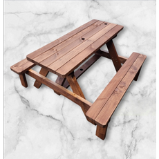 [이베스타] A형 미니야외 원목테이블/야외테이블, 1200무도색, 무타공