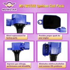 6PCS N51WSTAR 성능 점화 코일 팩 UF349 22448 8J115 닛산 350Z ALTIMA 인피니티