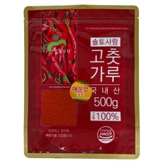 솔토사랑 7가지 공정을 거친 100% 국산 햇 고춧가루 청양(매운맛) 고운입자, 500g, 1개