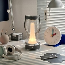 코넬 미니 무선 LED 램프 무드등 단스탠드 캠핑 렌턴 인테리어 오브제 탁상 조명, 스톤그레이