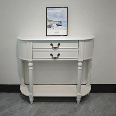 엔틱 슬림 콘솔 인테리어가구 서랍형 수납장, E. 아이보리 90x30x90