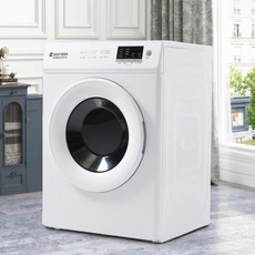 OSJ 의류 건조기 13.2파운드(6kg) 습기 보호 장마 대책 곰팡이 방지 꽃가루 타이머 터치 패널 이불 스톱 기능 스테인리스 드럼 가정용, B-8kg