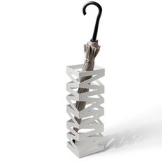 幾何造型金屬傘架，現代簡約風雨傘收納架，防滑穩固傘具置物架, 簡約白, 1個