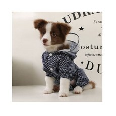 도트 프라임 애견 우비 네이비 XL wat8+3RJx