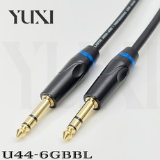 YUXI 6.3mm TRS 平衡式訊號線 錄音介面監聽喇叭線, 1個, 綠色色圈,50公分 含雙頭