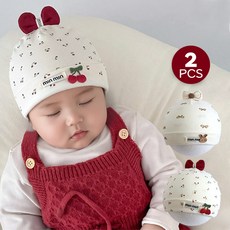 몽실이 쁘띠 베이비 신생아 모자 영아 아기 신생아 비니 선물 2p