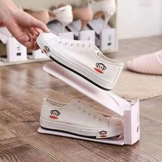 현관 신발장 운동화 구두 정리대 플라스틱 슈즈랙 1단, 그레이, 1개