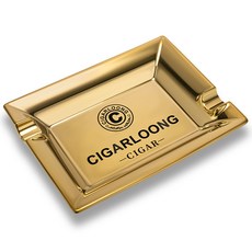 【崇德店】雪茄煙灰缸 桌面收納 2025最新陶瓷大口徑雙辦公室菸灰缸, 金色, 1個