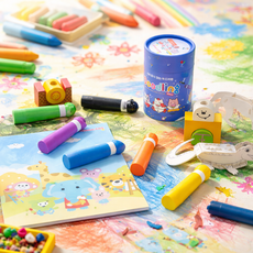 어린이선물 크레파스 크레용 두들링스틱 졸업 신학기 입학, 1세트, 7색