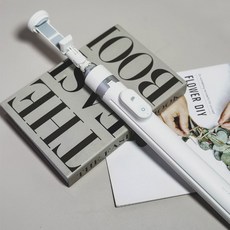 MAGIPEA 美極品 三腳快開棒自拍棒 丟丟棒 藍牙遙控 輕巧便攜 旅遊合照必備 快開設計 自拍腳架, 皓月白, 2個, 三腳快開棒