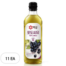 백설 포도씨유, 900ml, 11개