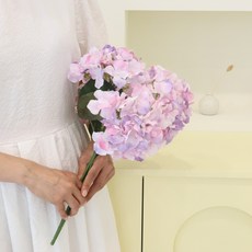 사랑스러운 수국 조화부쉬 1대 6Color, 핑크퍼플, 1개