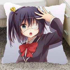 중2병도 사랑을 이야기하자 베개 작은 새 여섯 꽃 주변 베개 핸드메이드 카드 통 베개 학생 생일 선물, 15-양면 동일 이미지