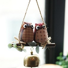 벽걸이장식 청아하고 맑은 소리가 나는 슬림부엉이 도어벨 2size, 대