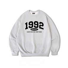언더오프 UNDEROFF 오버핏 맨투맨 스웨트 1992아치 그레이