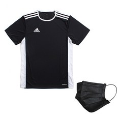 adidas 愛迪達 ENTRADA JSY短袖T恤球衣+口罩