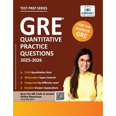 (英文圖書)GRE Quantitative Practice Questions: 2025-2026 600+ Targeted Questions 2 Full-... 平裝版, Vibrant Publishers, 英文