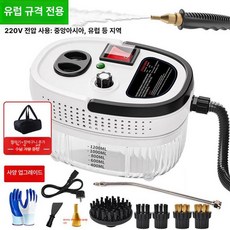 에어컨스팀청소기 고압스팀기 세차기 자동차 레드 고온고압 버튼 유럽 업그레이드 스테인리스, 1단계 플래그십 220V B, 기본 모델명/품번