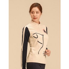 엘르골프 여성 목크에리 티셔츠 6G65408