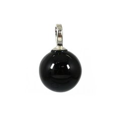 힐링젬 천연 블랙 오닉스볼 실버925 원석펜던트 힐링스톤 탄생석 구슬