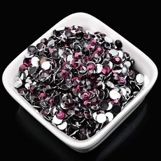 플랫백 레진 크리스탈 라인 반짝이 네일 아트 컬러 신발 가방 캡 의류 장식, 34. Amethyst