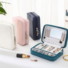 휴대용 가죽 액세서리 보관함 여행용 피어싱 보석함 이어링