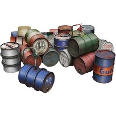 미니아트(Miniart) 1/48 연료 석유 드럼통 19301950년대 플라모델 MA49007